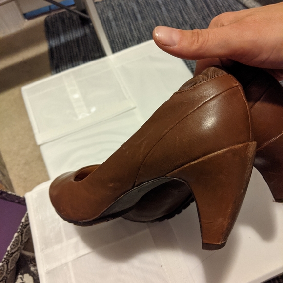 Vintage brown platform heels 8 - Picture 7 of 11